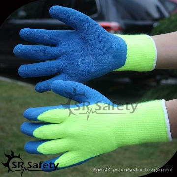 SRSAFETY 7G Acrylic Nappy Guantes de látex super seguros para el mantenimiento